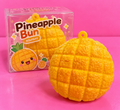 Super Crunchy Pineapple Bun on pink background