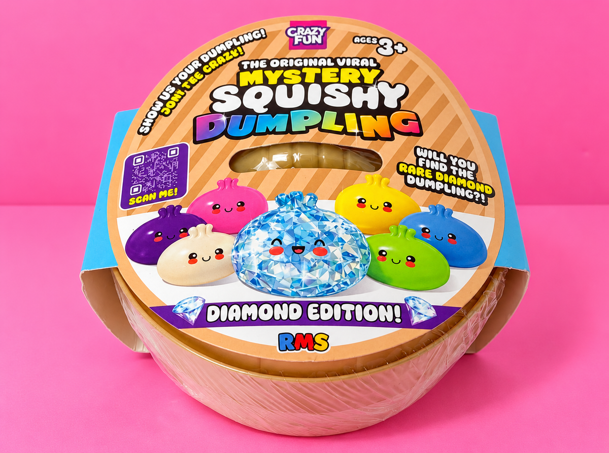 RMS Mystery Squishy Dumplings Diamond Edition pink background