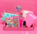 Squishy-Kins DIY Crunchy Butter Kit with pink studio background